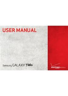 Samsung Galaxy Verizon SCH i800 manual. Tablet Instructions.